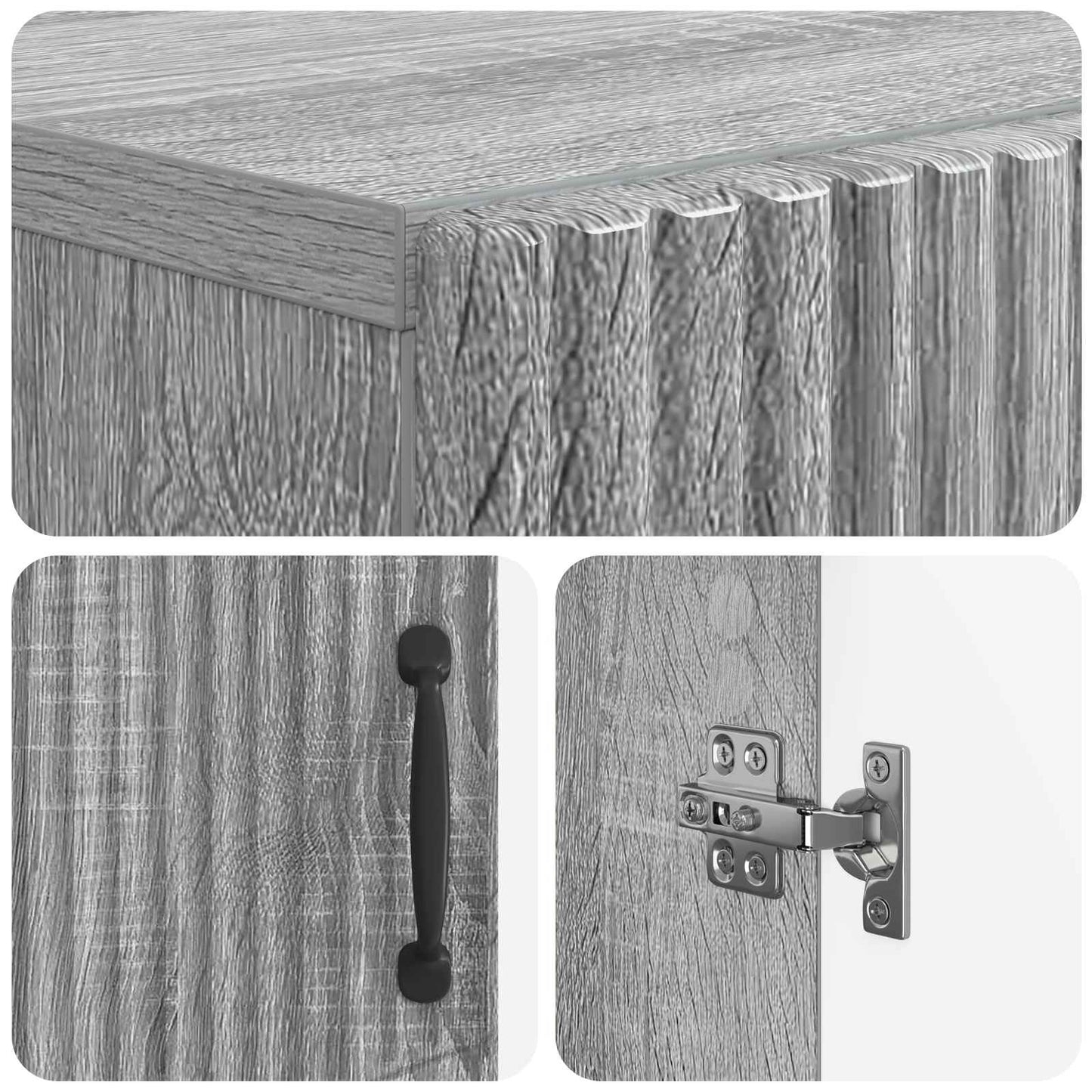 Badkamer Opbergkast HOORN Grijs Sonoma 59,5 x 31 x 77 cm