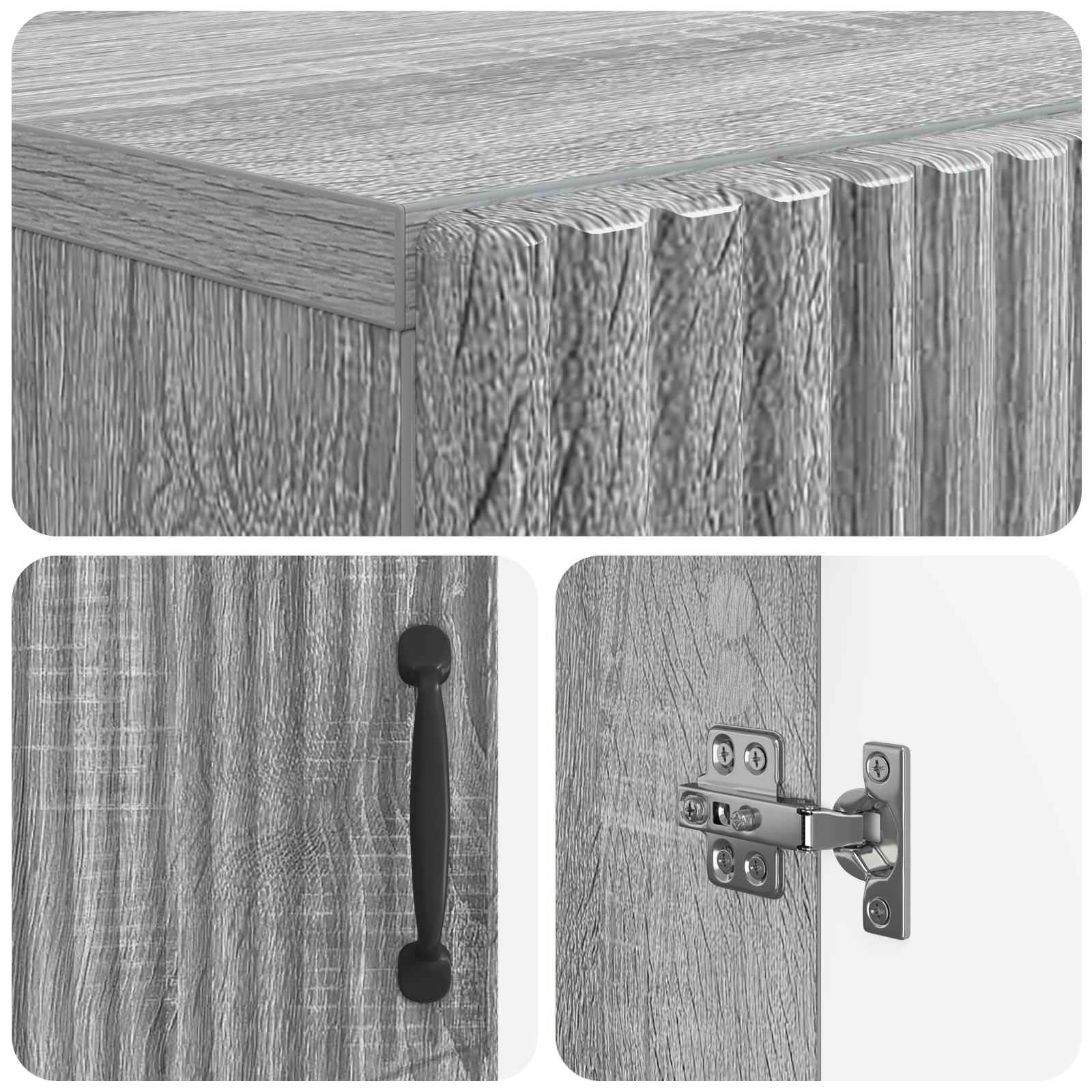 Badkamer Opbergkast HOORN Grijs Sonoma 59,5 x 31 x 77 cm