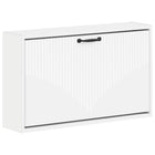 Wandkast schoenen 71x17x43 cm wit bewerkt hout