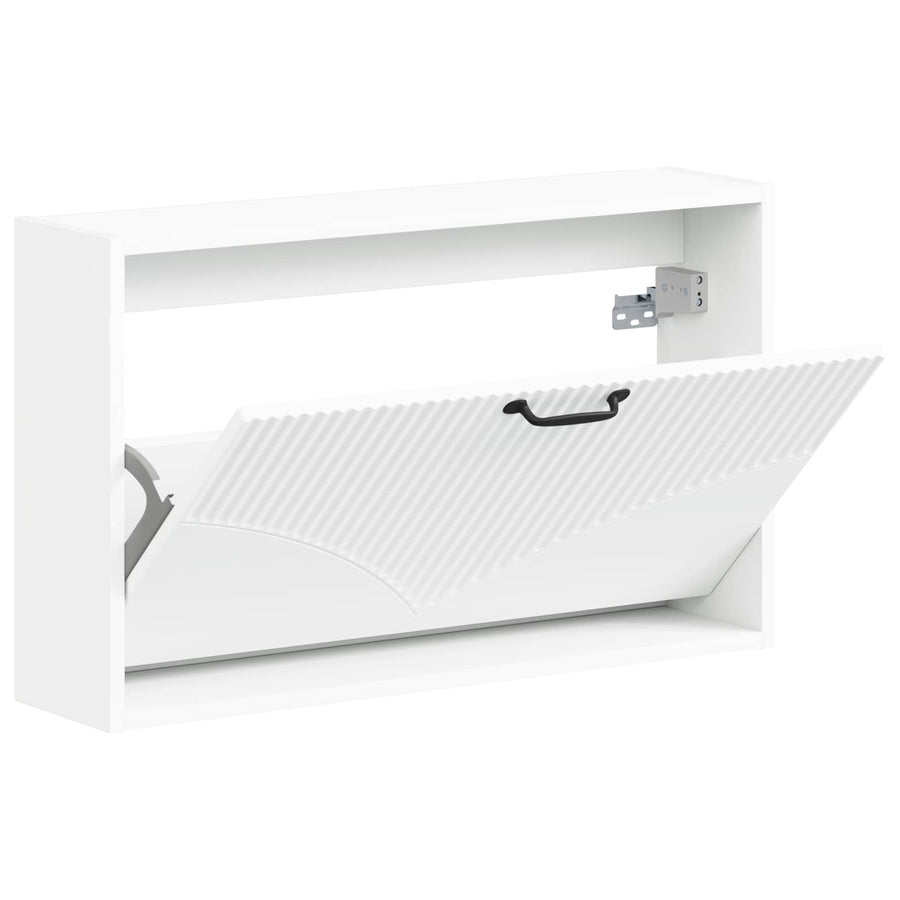 Wandgemonteerde Schoenkast HOORN 71 x 17 x 43 cm Bewerkt hout