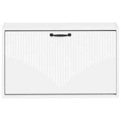 Wandgemonteerde Schoenkast HOORN 71 x 17 x 43 cm Bewerkt hout