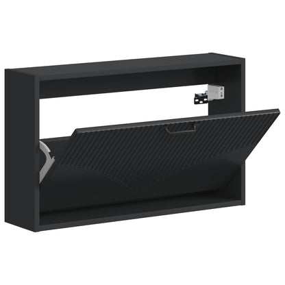 Wandgemonteerde Schoenkast HOORN 71 x 17 x 43 cm Bewerkt hout
