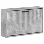 Wandmontage schoenenkast 71x43x17 cm bewerkt hout grijs