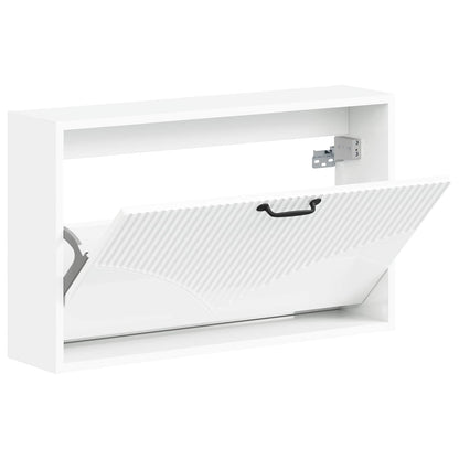 Wandgemonteerde Schoenkast HOORN 71 x 17 x 43 cm Bewerkt hout