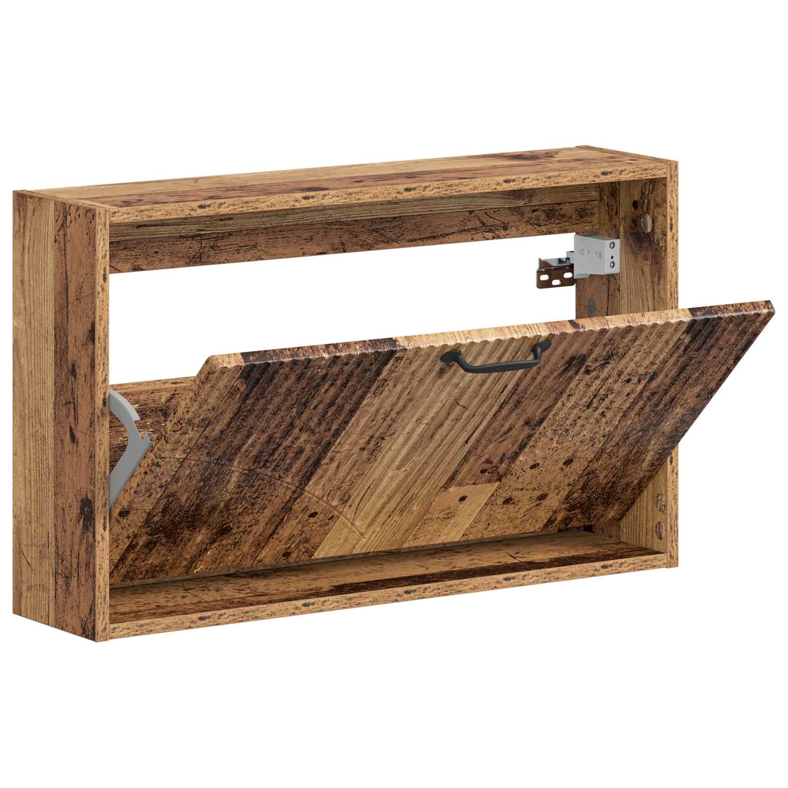 Wandgemonteerde Schoenkast HOORN 71 x 17 x 43 cm Bewerkt hout