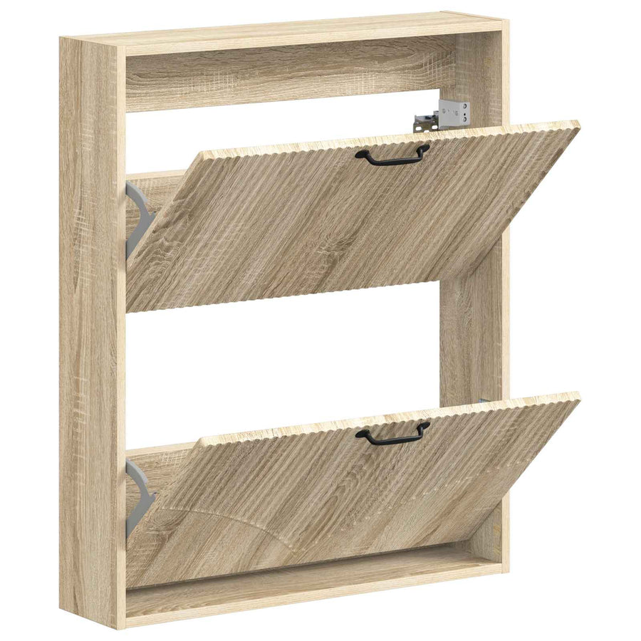 Wandgemonteerde Schoenkast HOORN 71 x 17 x 86 cm Bewerkt hout