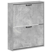 Schoenenkast wandmontage 71x17x86 cm bewerkt hout
