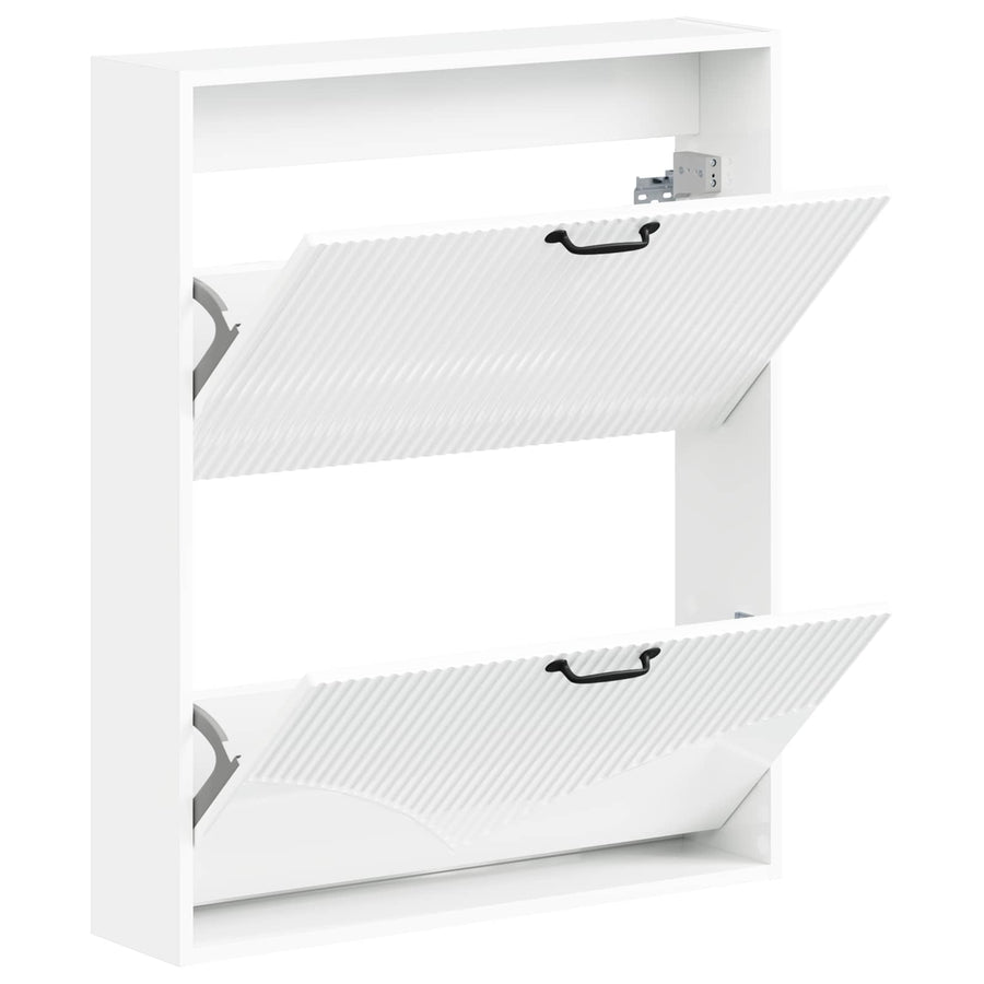 Wandgemonteerde Schoenkast HOORN 71 x 17 x 86 cm Bewerkt hout