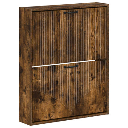 Wandgemonteerde Schoenkast HOORN 71 x 17 x 86 cm Bewerkt hout