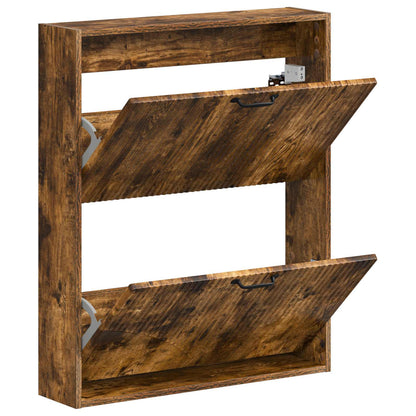 Wandgemonteerde Schoenkast HOORN 71 x 17 x 86 cm Bewerkt hout
