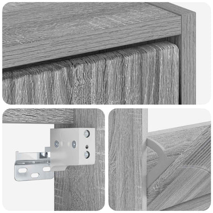 Wandgemonteerde Schoenkast HOORN 71 x 17 x 86 cm Bewerkt hout