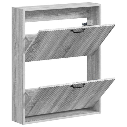 Wandgemonteerde Schoenkast HOORN 71 x 17 x 86 cm Bewerkt hout