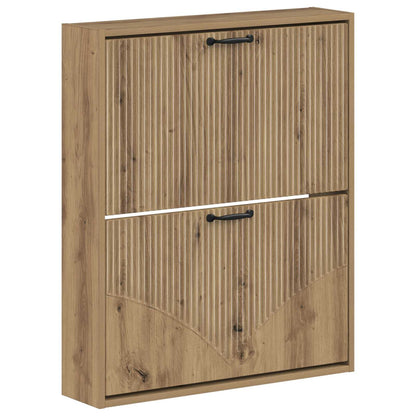 Wandgemonteerde Schoenkast HOORN 71 x 17 x 86 cm Bewerkt hout