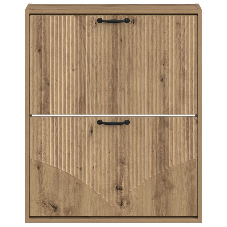 Wandgemonteerde Schoenkast HOORN 71 x 17 x 86 cm Bewerkt hout