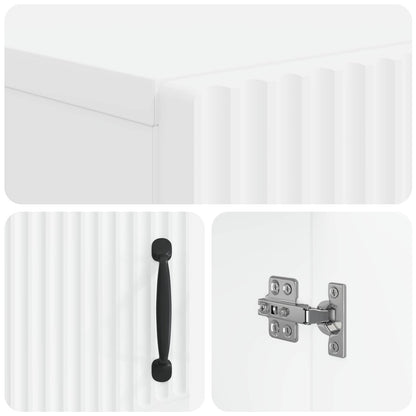 Schoenenkast HOORN 59,5 x 39,5 x 87 cm Bewerkt hout Wit