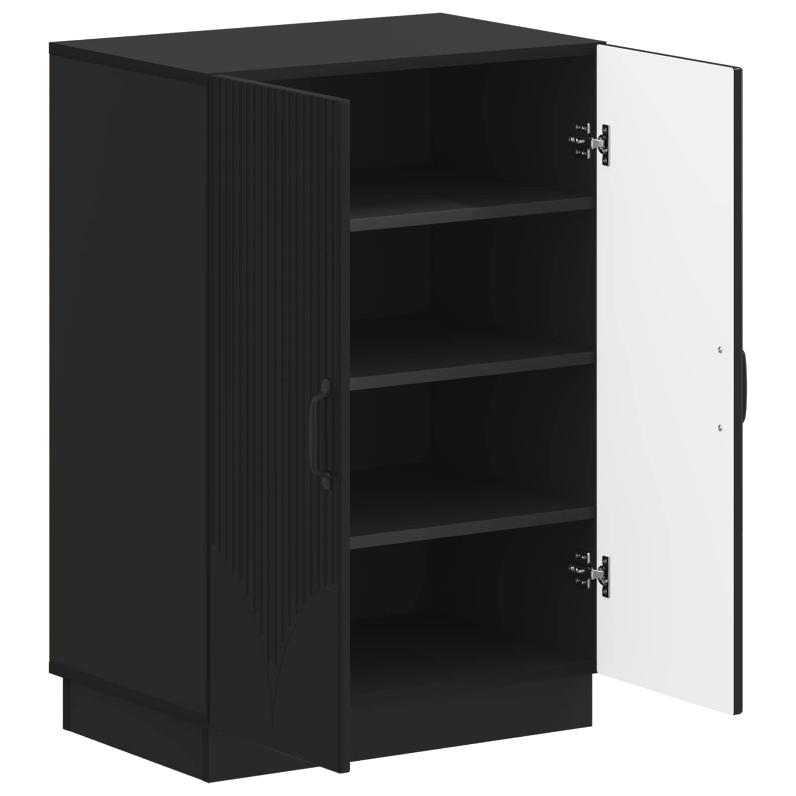 Schoenenkast HOORN 59,5 x 39,5 x 87 cm Bewerkt hout Zwart