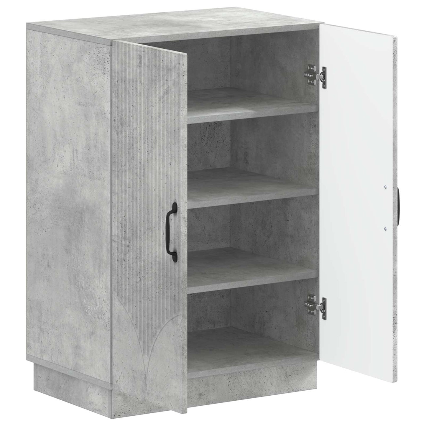 Schoenenkast HOORN 59,5 x 39,5 x 87 cm Bewerkt hout Betongrijs
