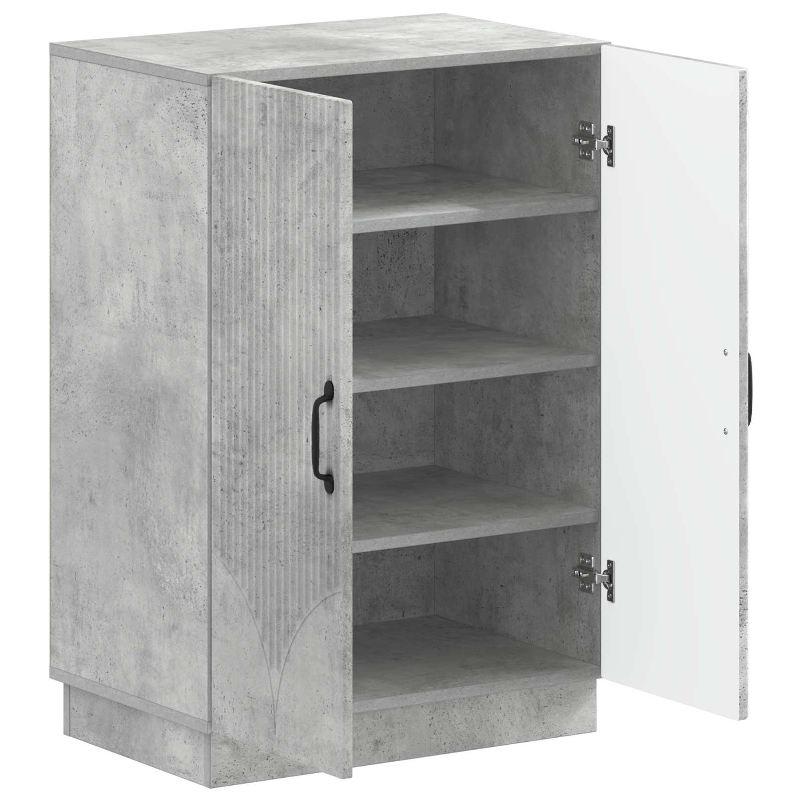 Schoenenkast HOORN 59,5 x 39,5 x 87 cm Bewerkt hout Betongrijs