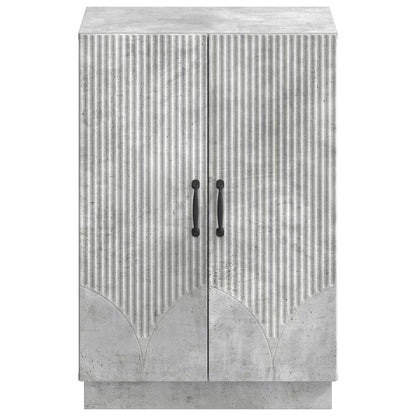 Schoenenkast HOORN 59,5 x 39,5 x 87 cm Bewerkt hout Betongrijs