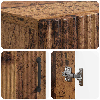 Schoenenkast HOORN 59,5 x 39,5 x 87 cm Bewerkt hout Oud hout