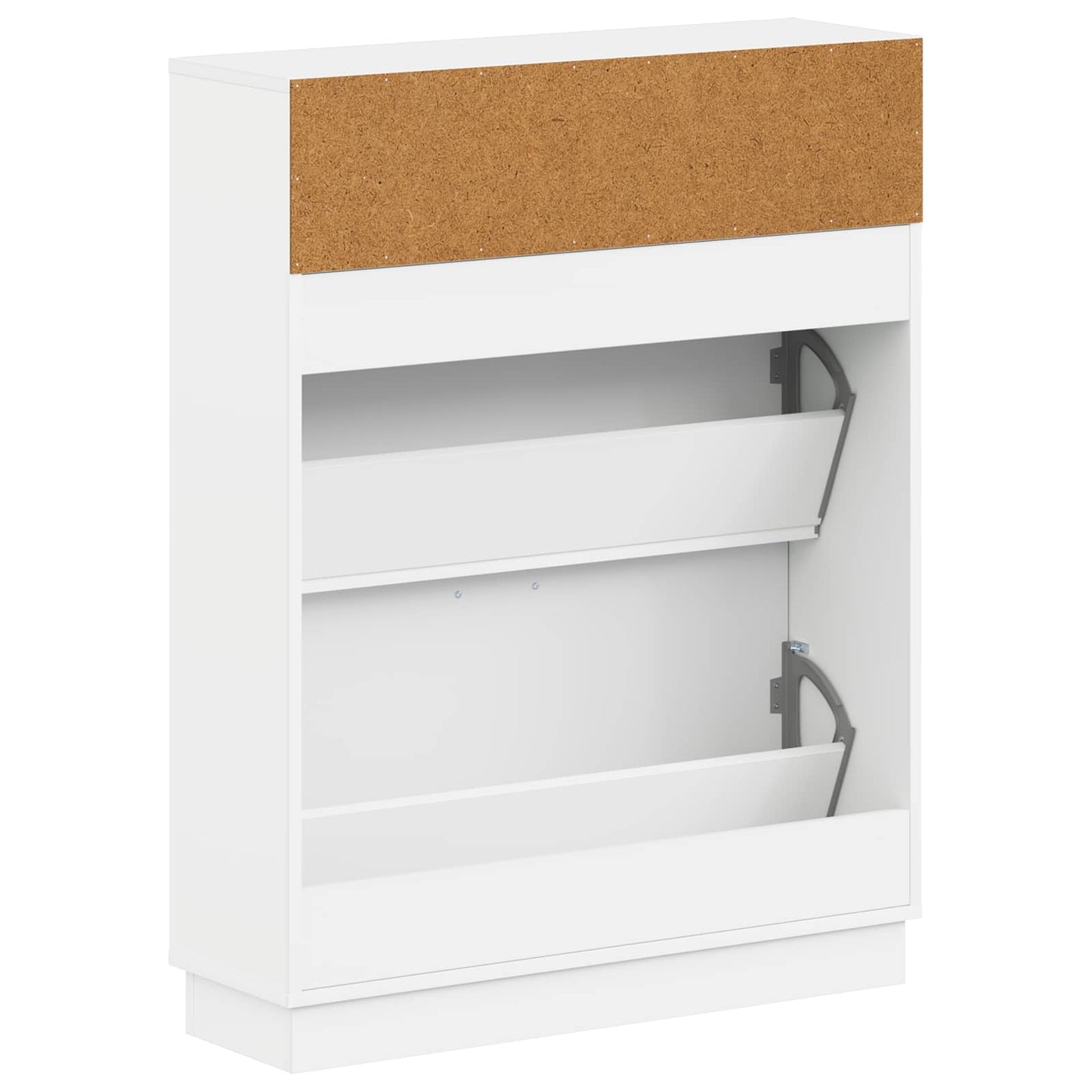 Schoenenkast HOORN 78 x 24 x 100 cm Bewerkt hout Wit