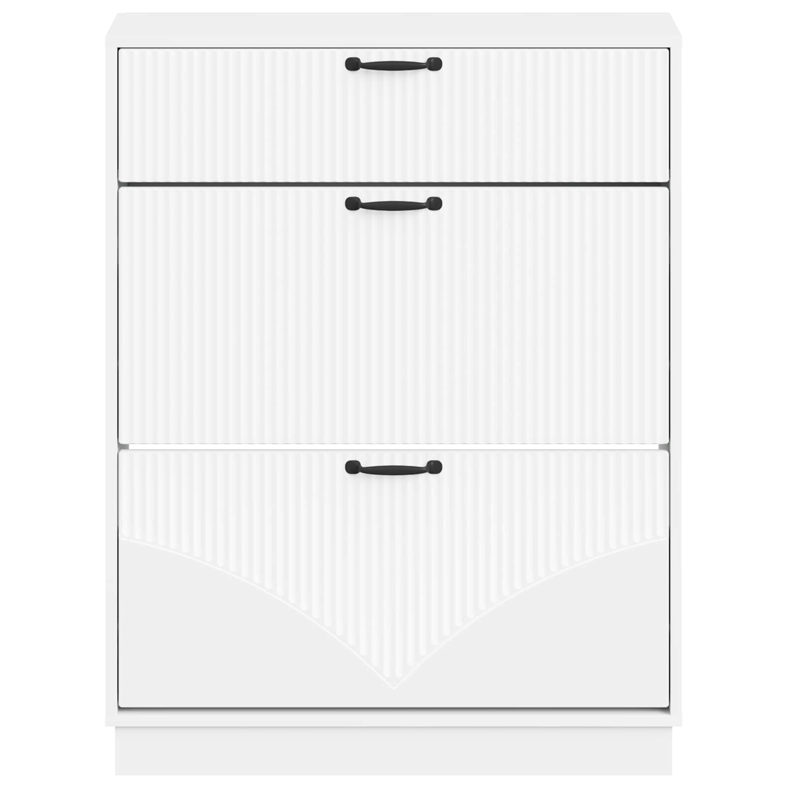 Schoenenkast HOORN 78 x 24 x 100 cm Bewerkt hout Wit