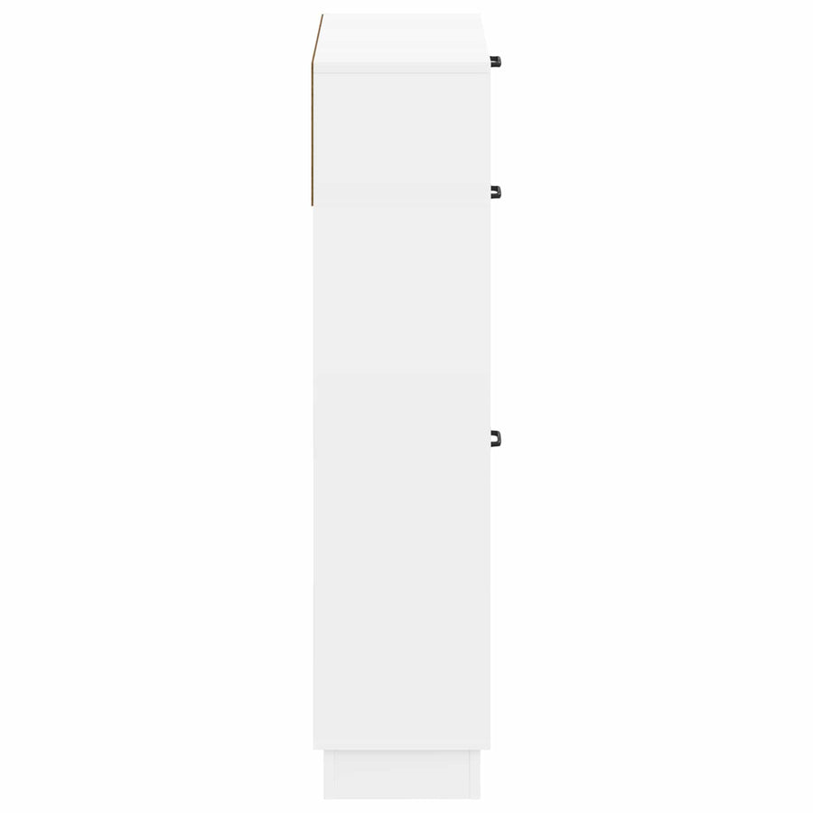 Schoenenkast HOORN 78 x 24 x 100 cm Bewerkt hout Wit