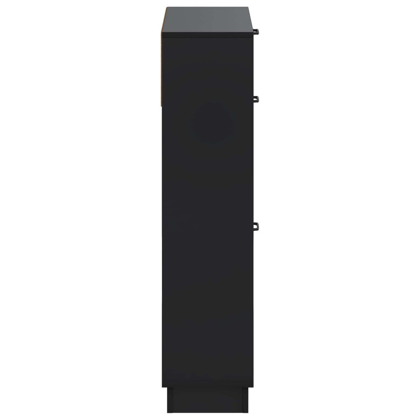 Schoenenkast HOORN 78 x 24 x 100 cm Bewerkt hout Zwart
