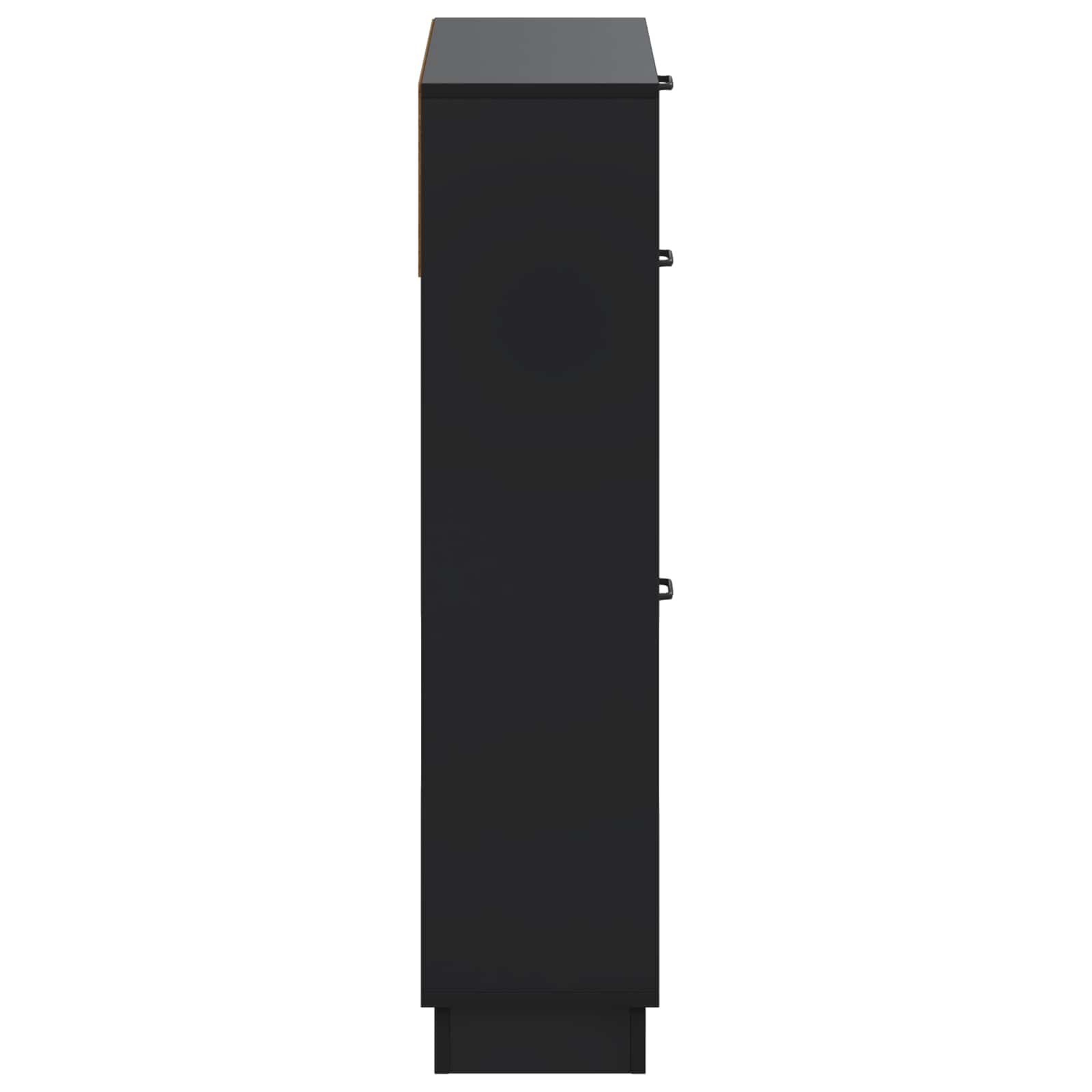 Schoenenkast HOORN 78 x 24 x 100 cm Bewerkt hout Zwart
