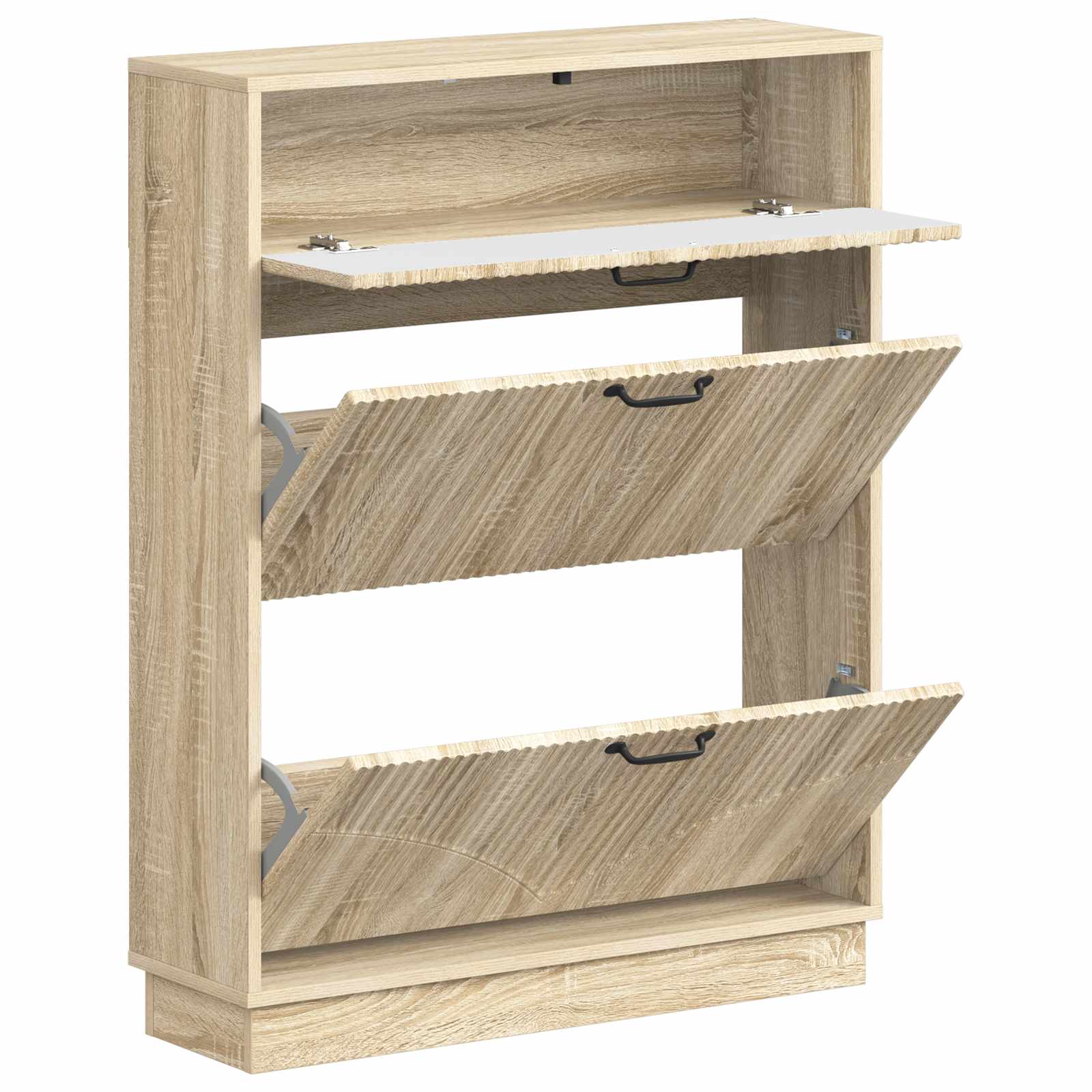 Schoenenkast HOORN 78 x 24 x 100 cm Bewerkt hout Sonoma Eiken