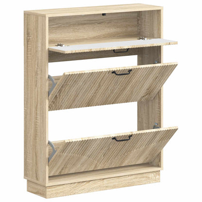 Schoenenkast HOORN 78 x 24 x 100 cm Bewerkt hout Sonoma Eiken