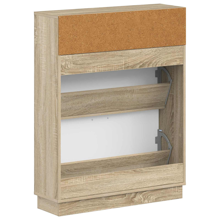 Schoenenkast HOORN 78 x 24 x 100 cm Bewerkt hout Sonoma Eiken