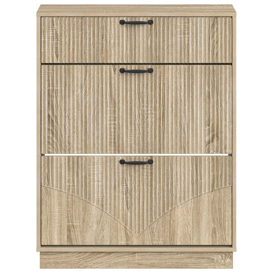 Schoenenkast HOORN 78 x 24 x 100 cm Bewerkt hout Sonoma Eiken