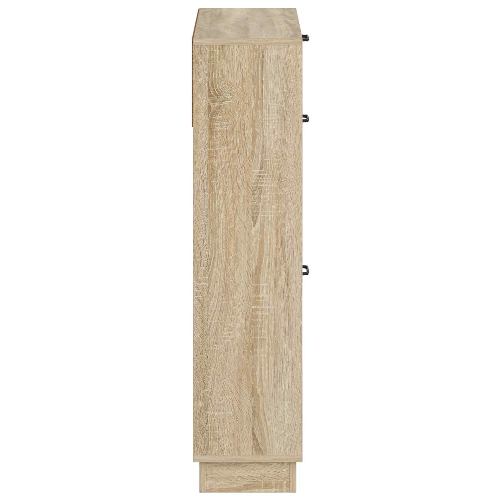 Schoenenkast HOORN 78 x 24 x 100 cm Bewerkt hout Sonoma Eiken