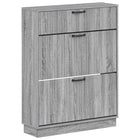 Schoenenkast HOORN 78x24x100 cm bewerkt hout grijs Sonoma