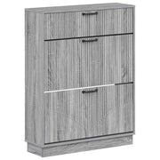 Schoenenkast HOORN 78x24x100 cm bewerkt hout grijs Sonoma
