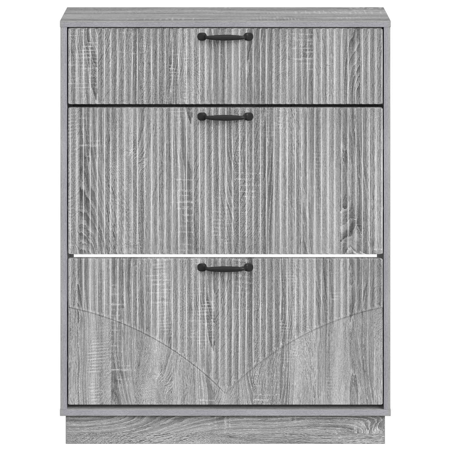 Schoenenkast HOORN 78 x 24 x 100 cm Bewerkt hout Grijs Sonoma