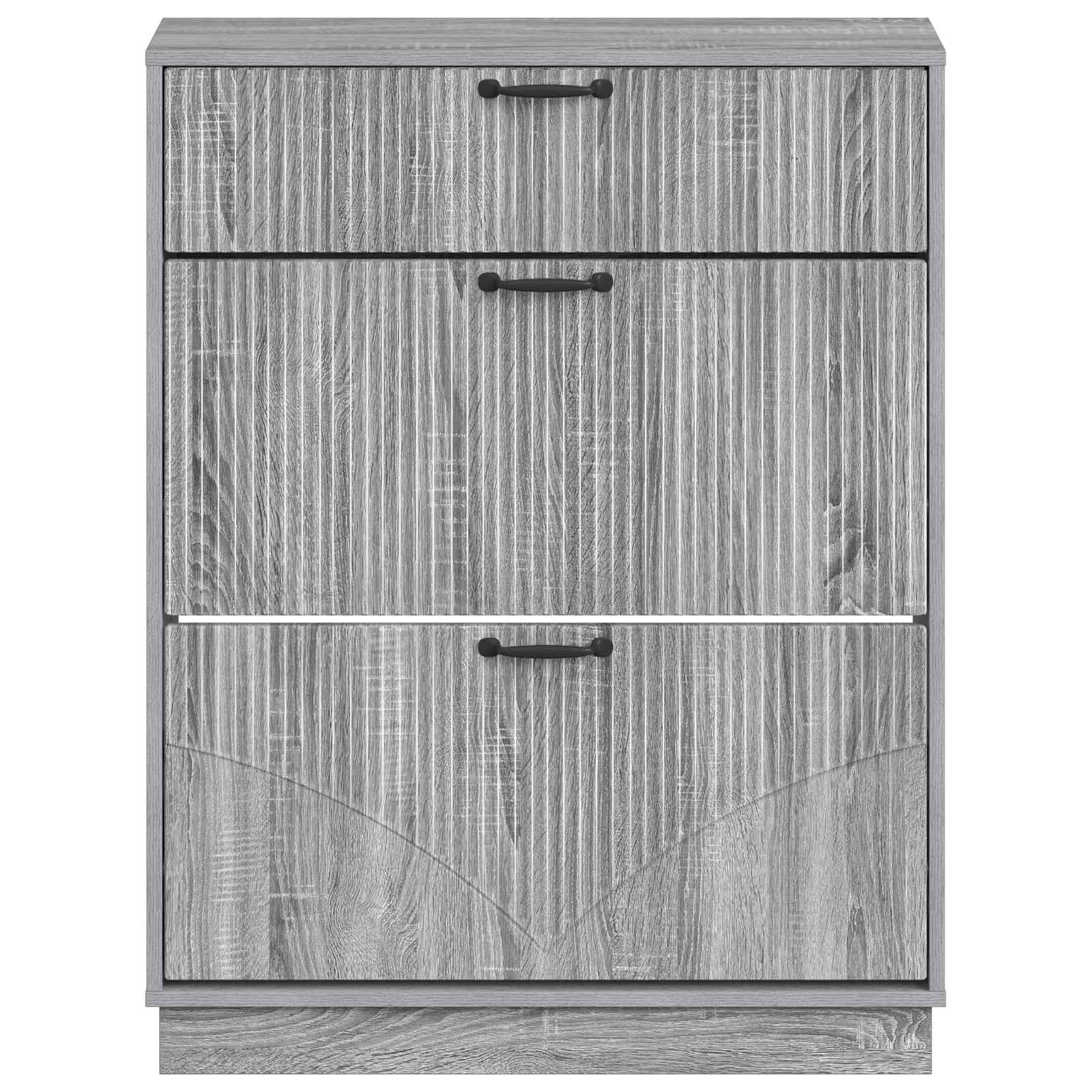 Schoenenkast HOORN 78 x 24 x 100 cm Bewerkt hout Grijs Sonoma