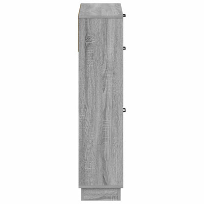 Schoenenkast HOORN 78 x 24 x 100 cm Bewerkt hout Grijs Sonoma