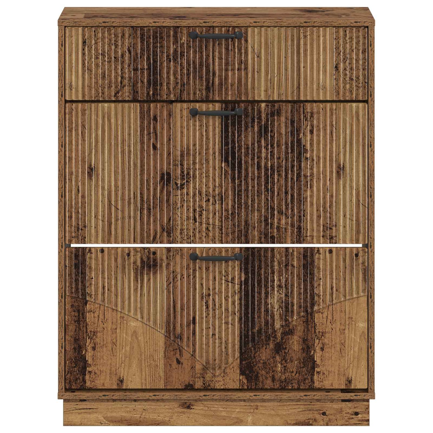 Schoenenkast HOORN 78 x 24 x 100 cm Bewerkt hout Oud hout
