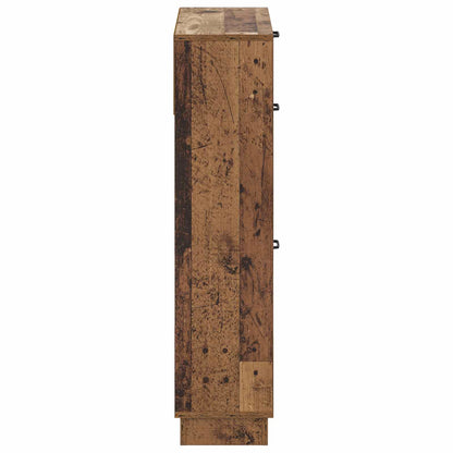 Schoenenkast HOORN 78 x 24 x 100 cm Bewerkt hout Oud hout
