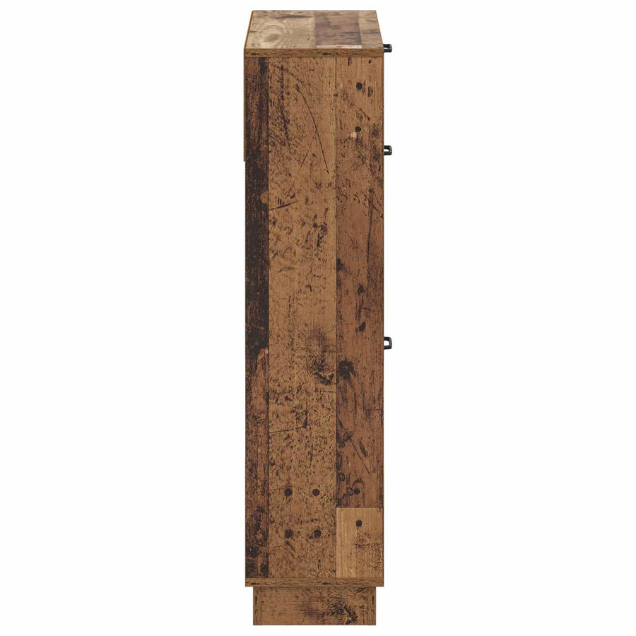 Schoenenkast HOORN 78 x 24 x 100 cm Bewerkt hout Oud hout