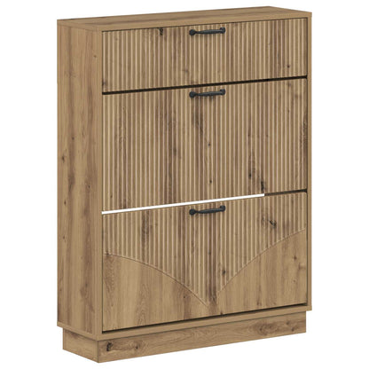 Schoenenkast HOORN 78 x 24 x 100 cm Bewerkt hout