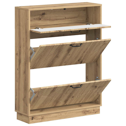 Schoenenkast HOORN 78 x 24 x 100 cm Bewerkt hout