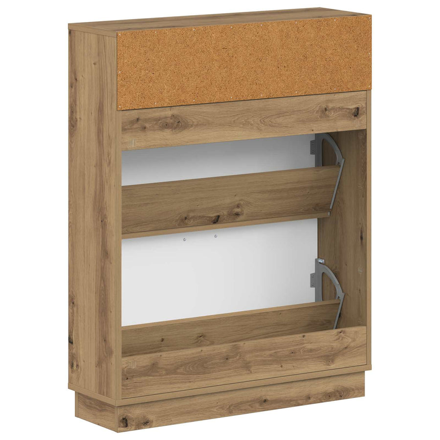 Schoenenkast HOORN 78 x 24 x 100 cm Bewerkt hout