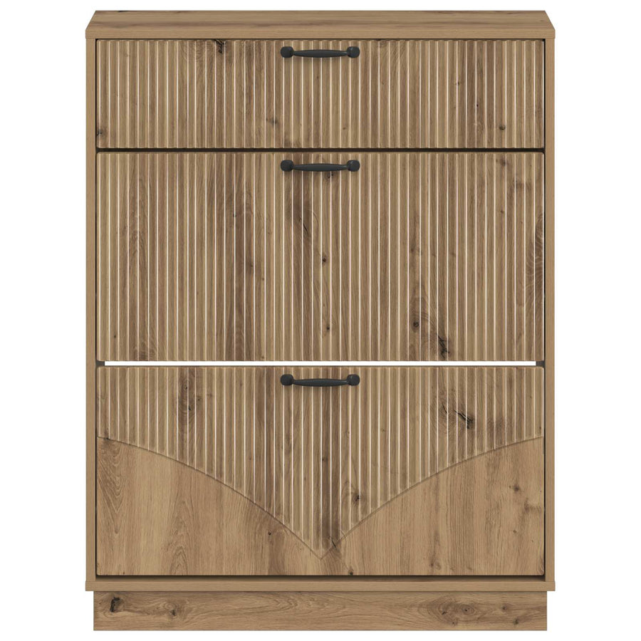 Schoenenkast HOORN 78 x 24 x 100 cm Bewerkt hout