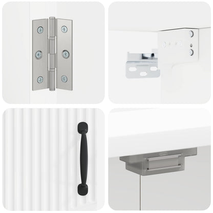 Dartbord Kabinet HOORN Wit 52,5 x 10,5 x 53,5 cm Bewerkt hout