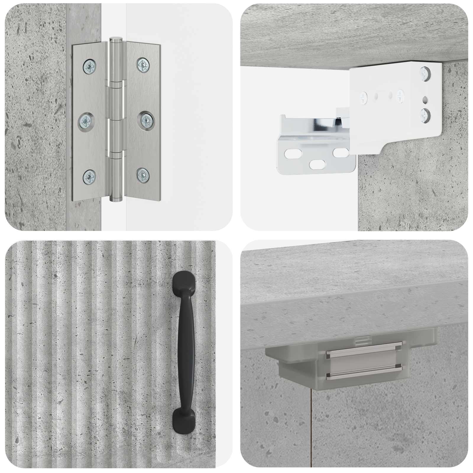 Dartbord Kabinet HOORN Betongrijs 52,5 x 10,5 x 53,5 cm