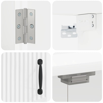 Dartbord Kabinet HOORN Hoogglans Wit 52,5 x 10,5 x 53,5 cm