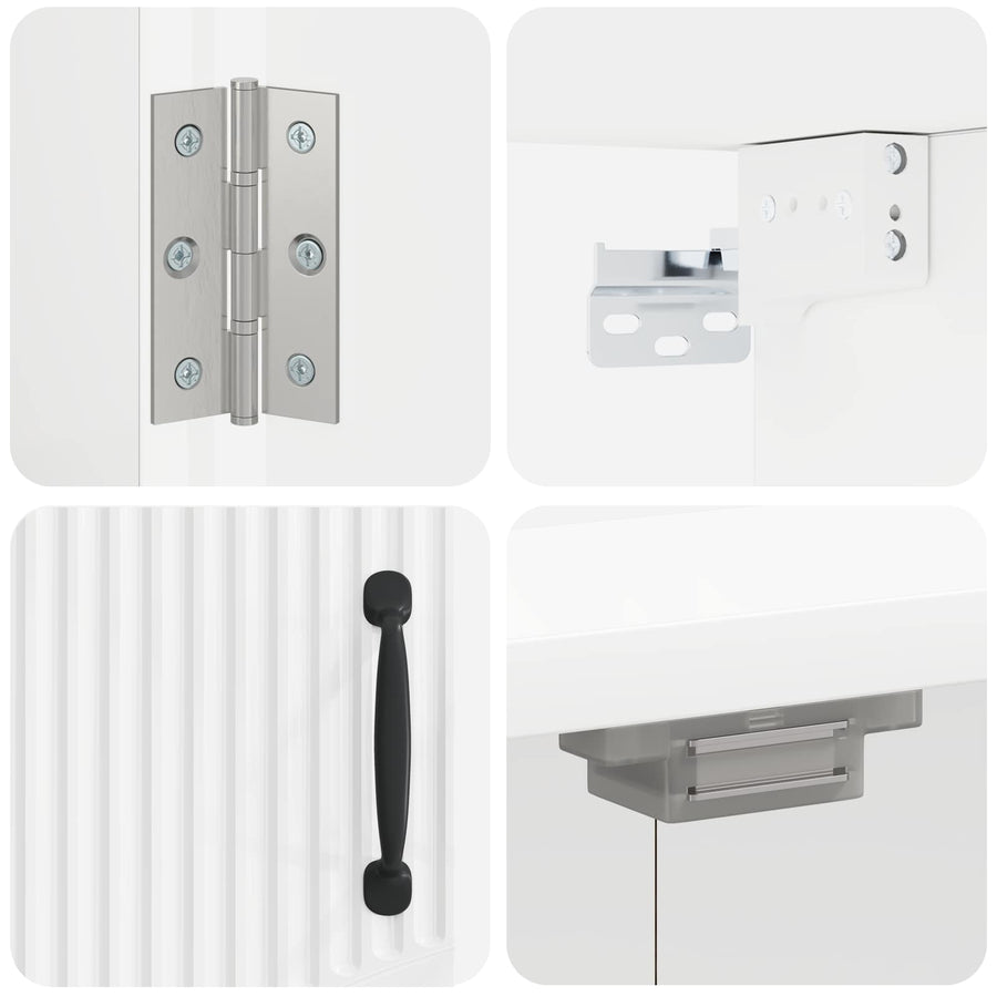 Dartbord Kabinet HOORN Hoogglans Wit 52,5 x 10,5 x 53,5 cm